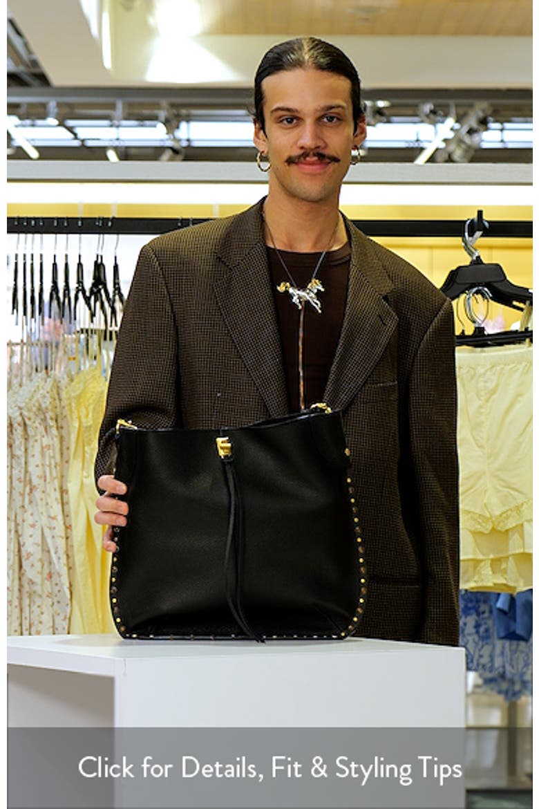 Slim Darren Stud & Tiger's Eye Embellished Hobo Bag video