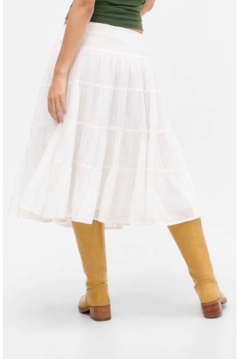 Bea Cotton Tiered Skirt, Alternate, color, WHITE