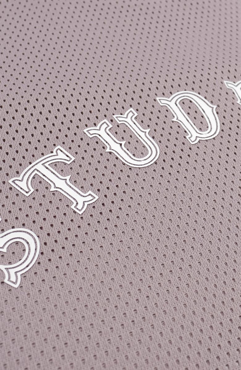 STUDENTS Bases Covered Oversize Logo Graphic Mesh T-Shirt, Alternate, color, Cement