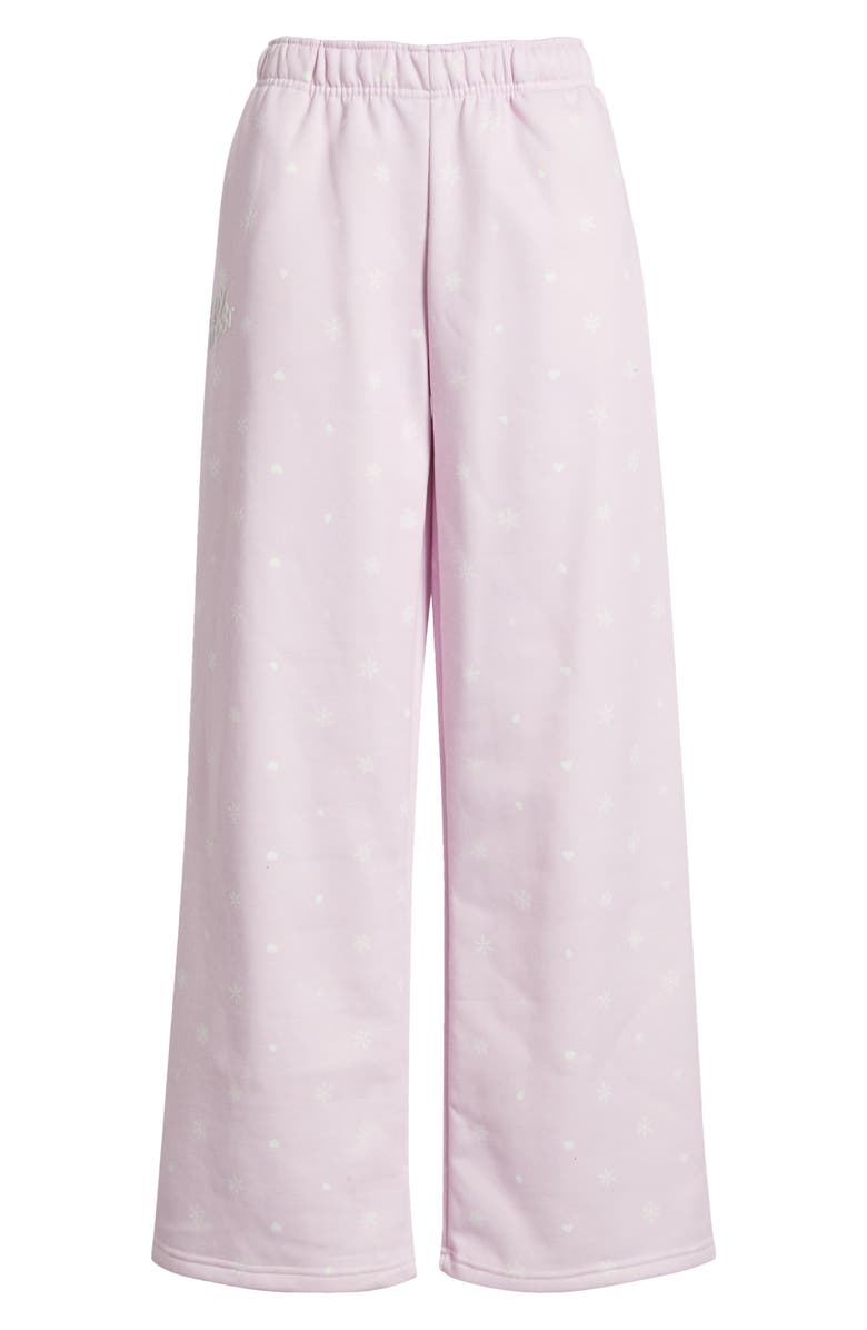 HAPPY CAMP3R Snow Angel Core Wide Leg Sweatpants, Alternate, color, Light Pink