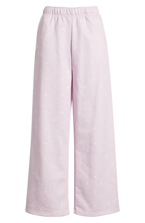 Happy Camp3r Snow Angel Core Wide Leg Sweatpants In Pink
