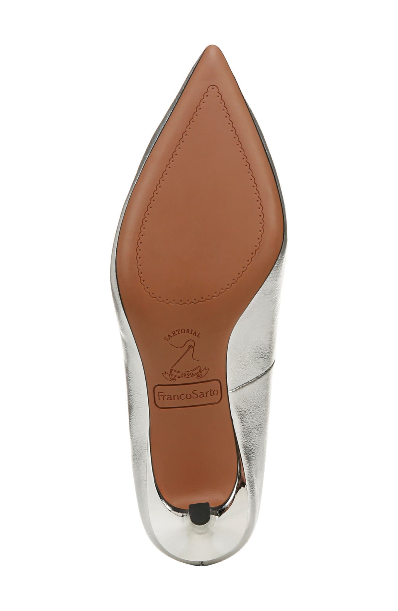 Franco Sarto Aurora Pointed Toe Pump, Alternate, color, Silver