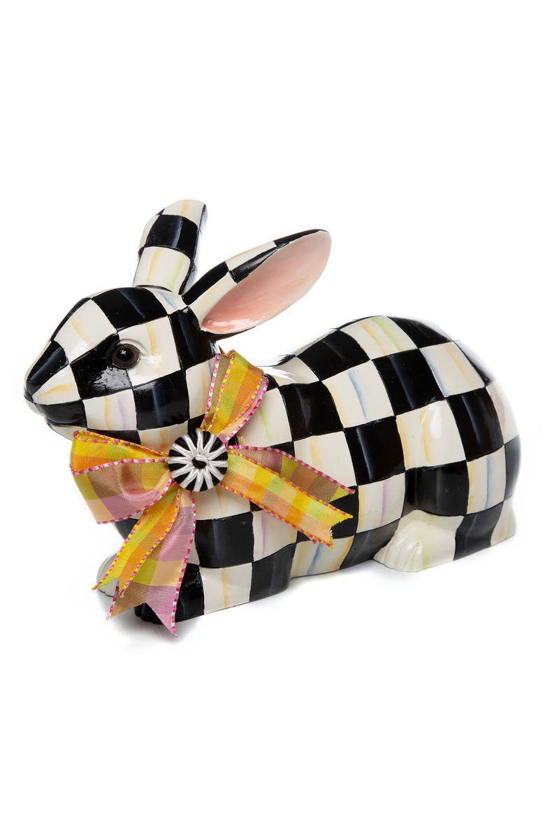 MACKENZIE CHILDS Courtly Check Resting Bunny, Main, color, 