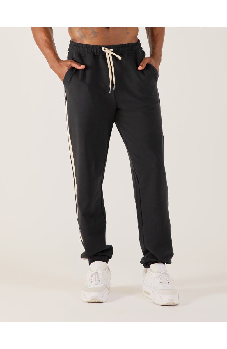 GLYDER Retro Sweat Pant, Main, color, Black/Oatmilk