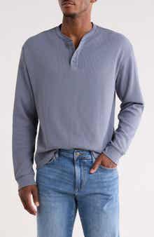 Long Sleeve Waffle Knit Henley