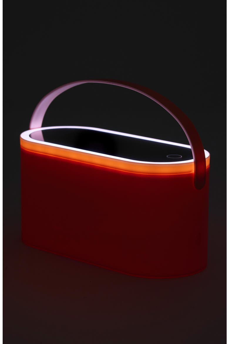 LED Mirror Storage Caddy, Alternate, color, PINK