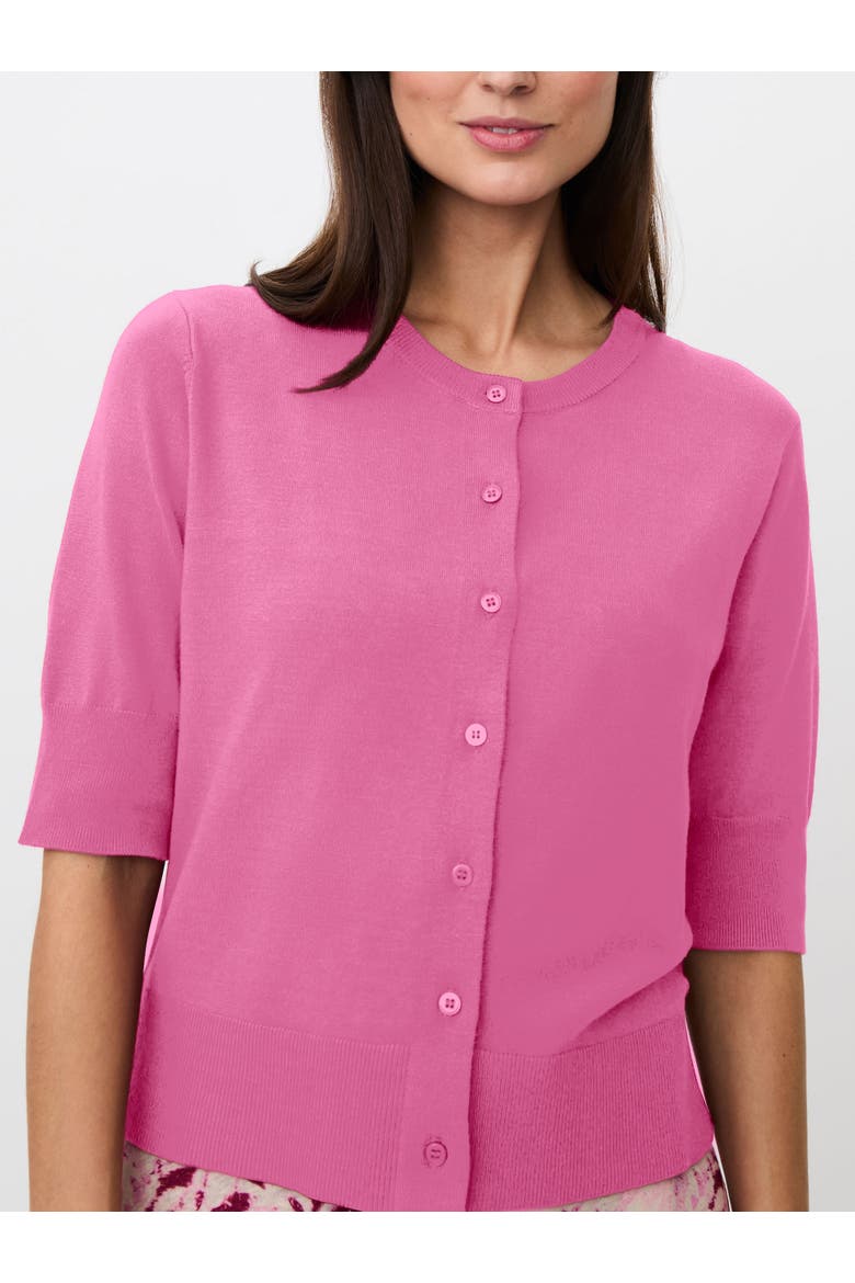 Malopus Half-Sleeve Knitted Cardigan, Alternate, color, Fuchsia Pink