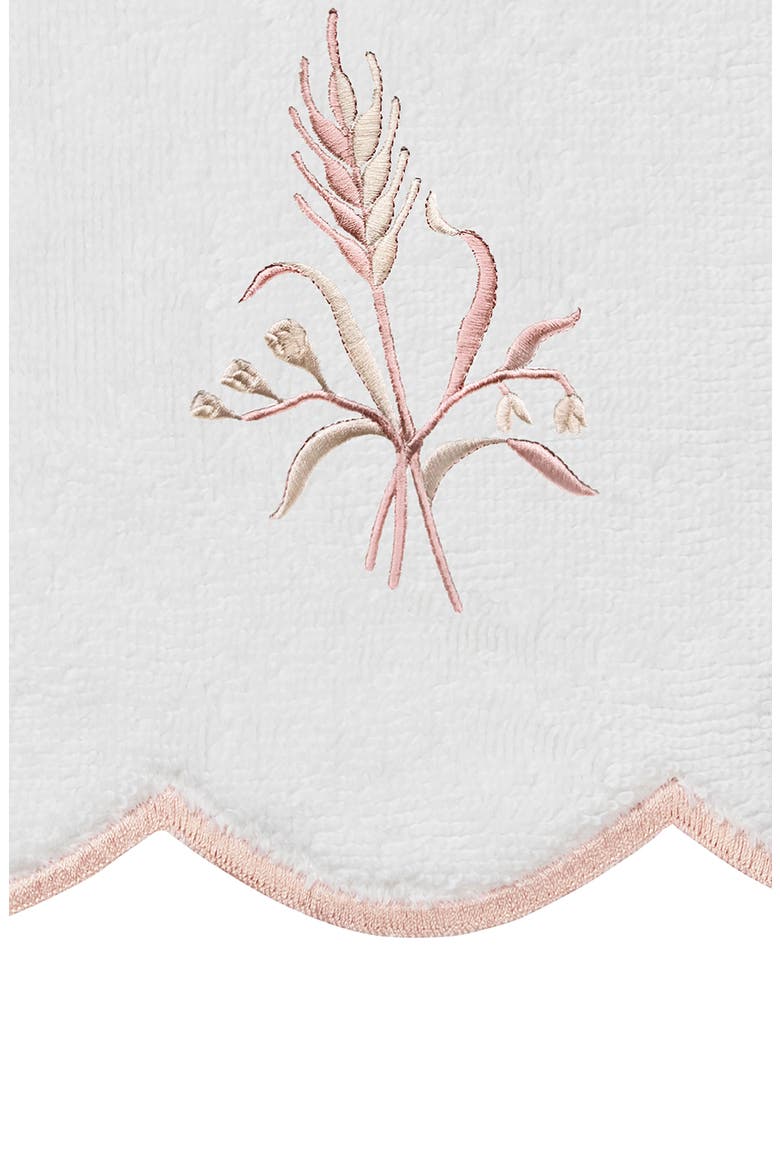 Whitney Scalloped 3-Piece Embellished Towel Set, Alternate, color, WHITE/ PINK