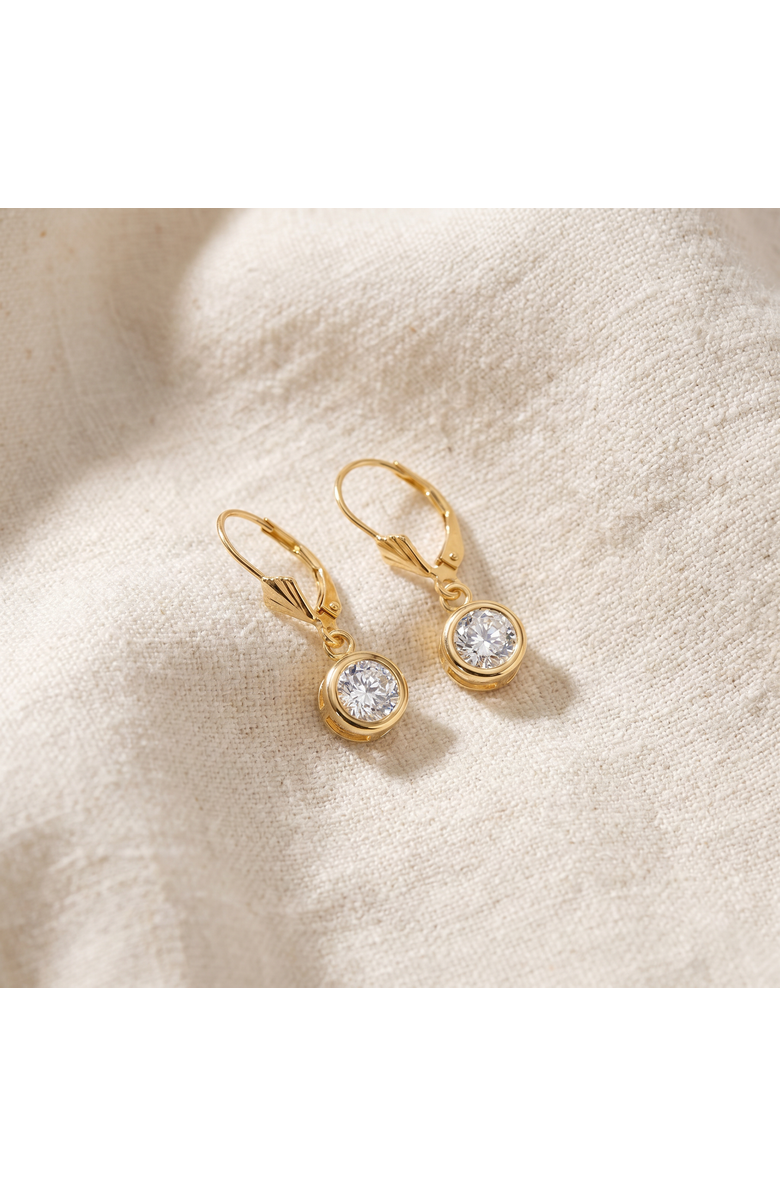 Bliss Diamond 1.80Ct Diamond Lab Grown Dangle Lever Back Hoop Earrings 14k Gold, Alternate, color, 14K Yellow Gold
