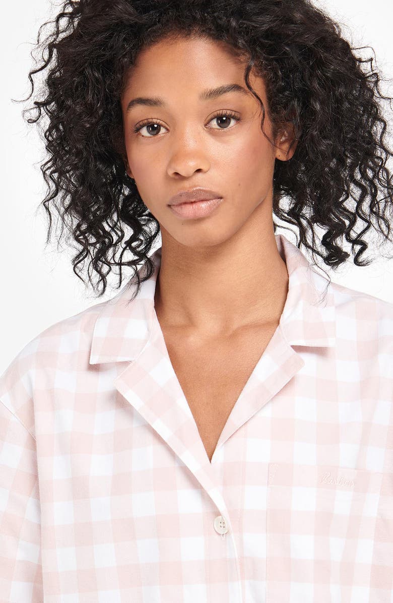 Barbour Etta Gingham Cotton Short Pajamas, Alternate, color,
