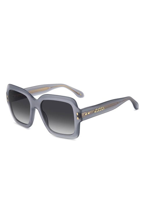 Isabel Marant Oversized Square Acetate Sunglasses In Grey/dark Grey Sf
