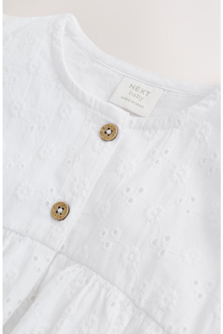 Cotton Eyelet Dress, Alternate, color, WHITE