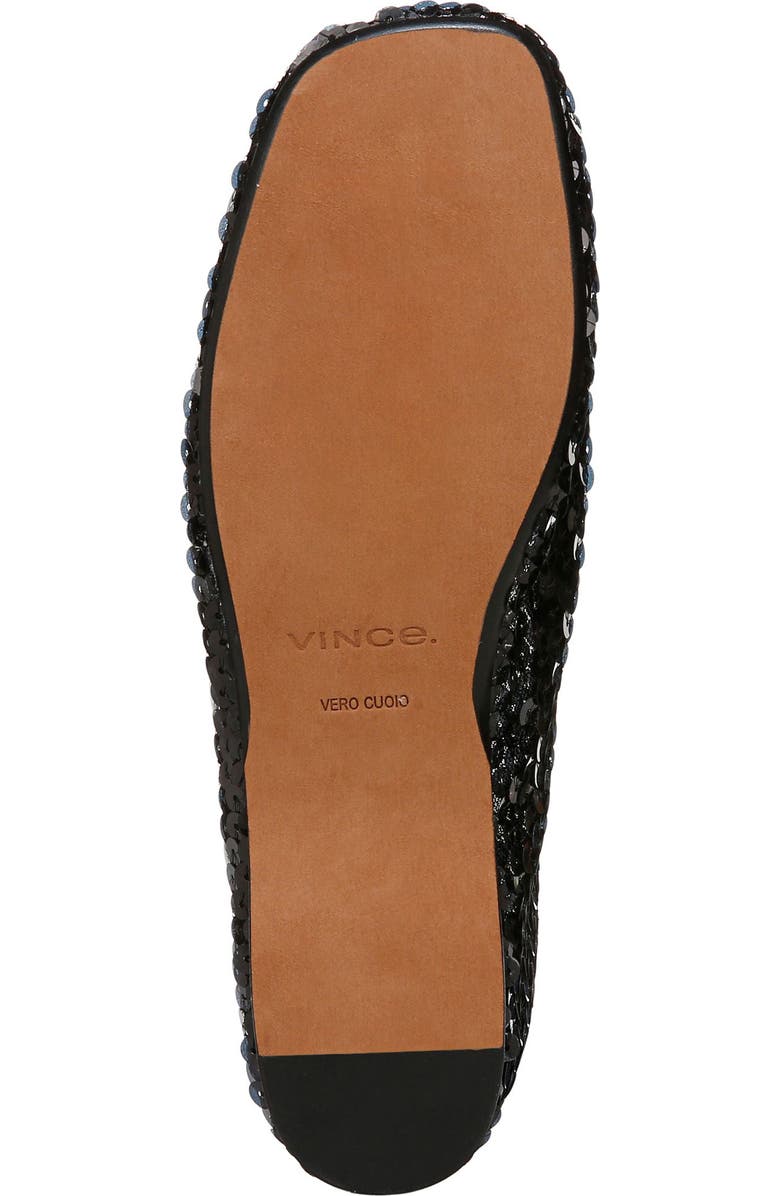 Vince Leah Sequin Ballet Flat, Alternate, color, Black