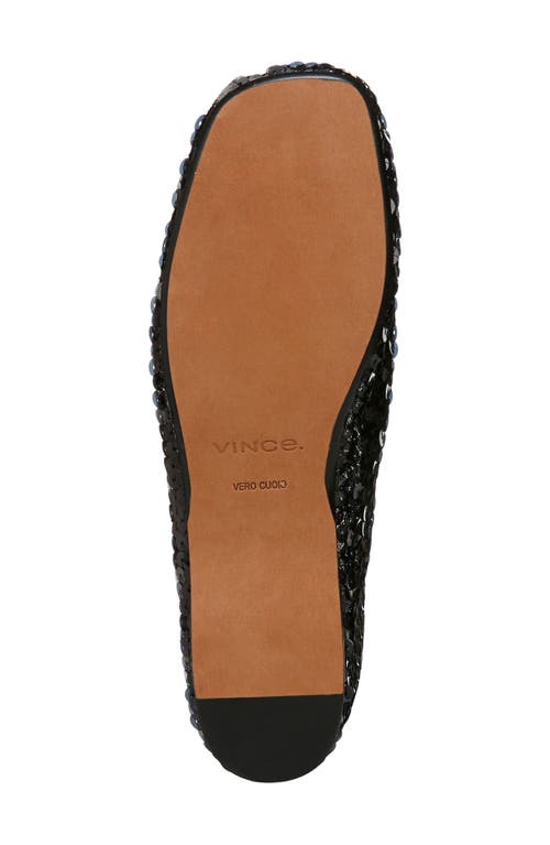 Vince Leah Sequin Ballet Flat In Black