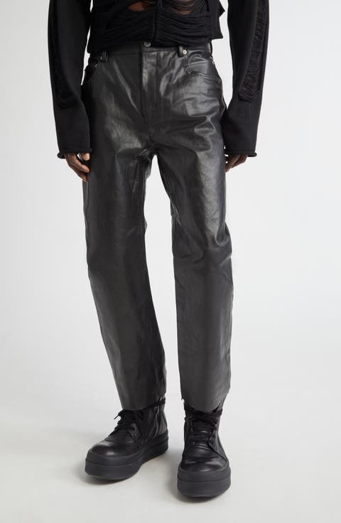 Rick Owens ブラック サテン ラウンジパンツ サイズ 50
