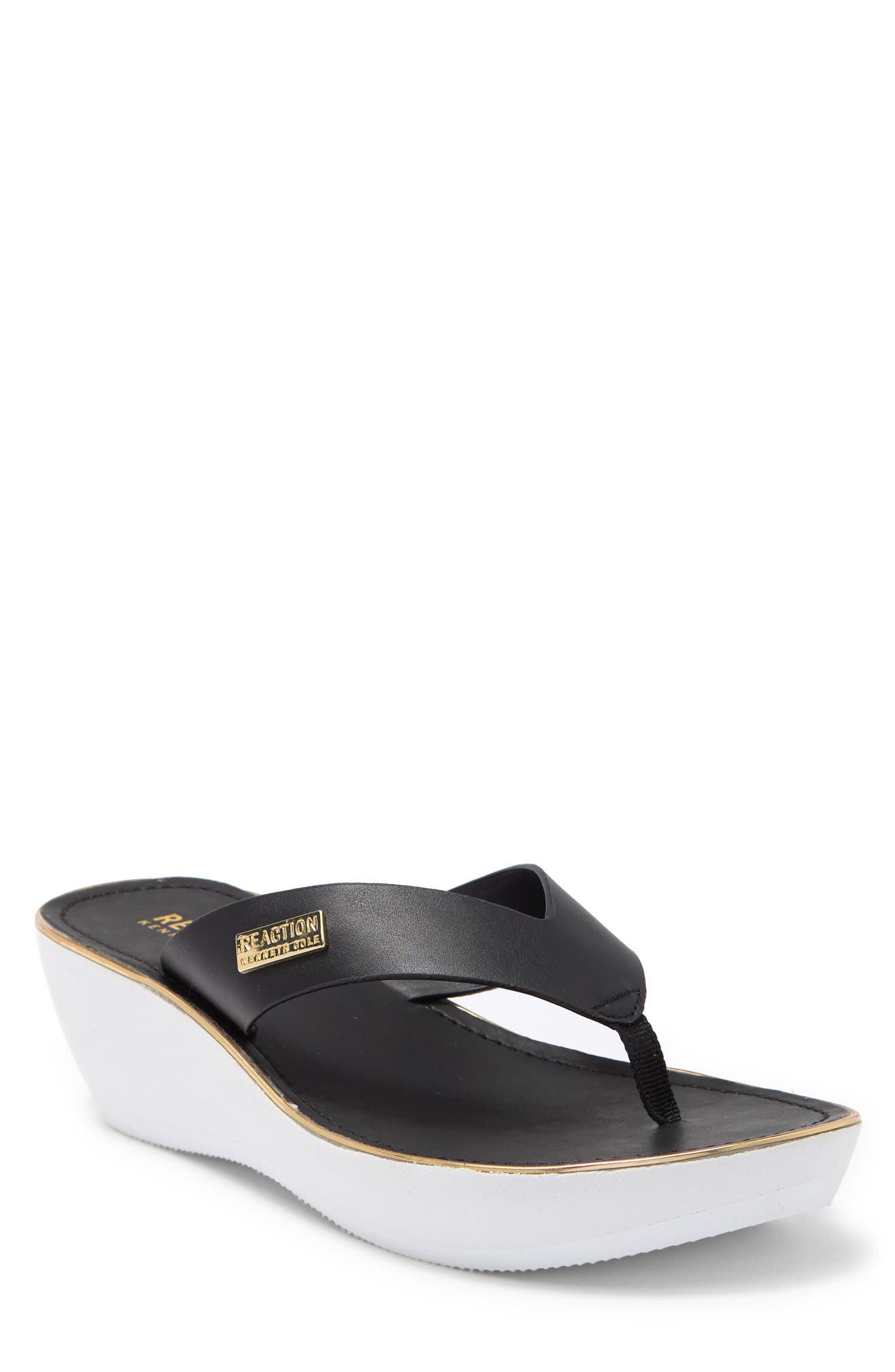 Reaction Kenneth Cole Shine Light Wedge Flip-Flop Sandal, Main, color, 