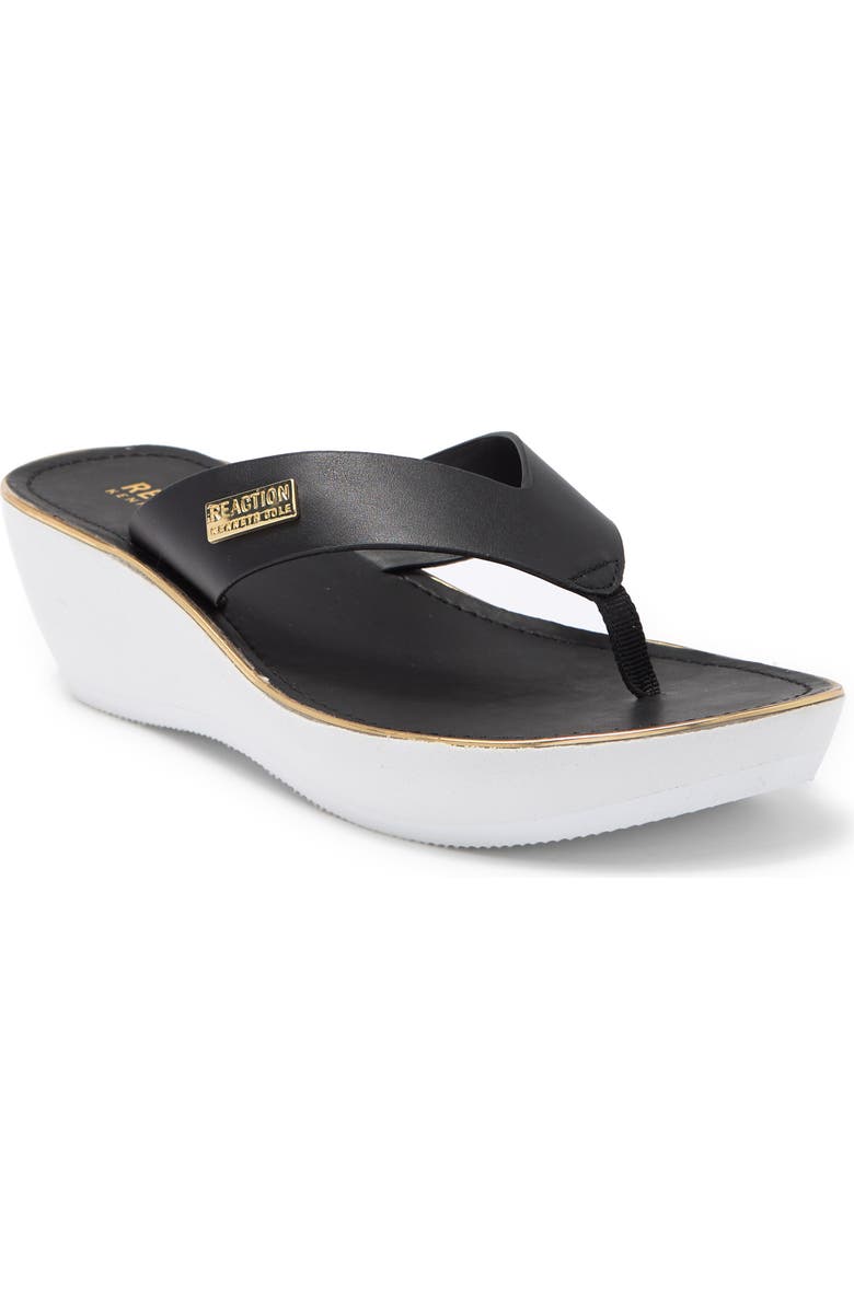 Reaction Kenneth Cole Shine Light Wedge Flip-Flop Sandal, Main, color,