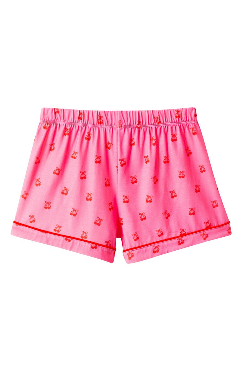 Andy & Evan Kids' Cherry Print Two-Piece Short Pajamas, Alternate, color, Pink Cherry