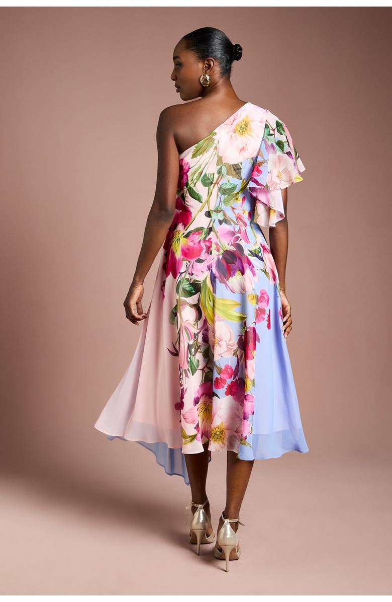 Coast Floral Printed Chiffon Dress, Alternate, color, Light Blue