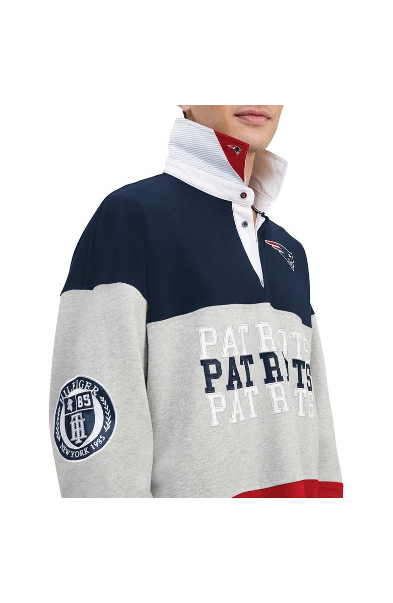 Tommy Hilfiger Men's Tommy Hilfiger Navy New England Patriots Connor Oversized Rugby Long Sleeve Polo, Alternate, color, Navy