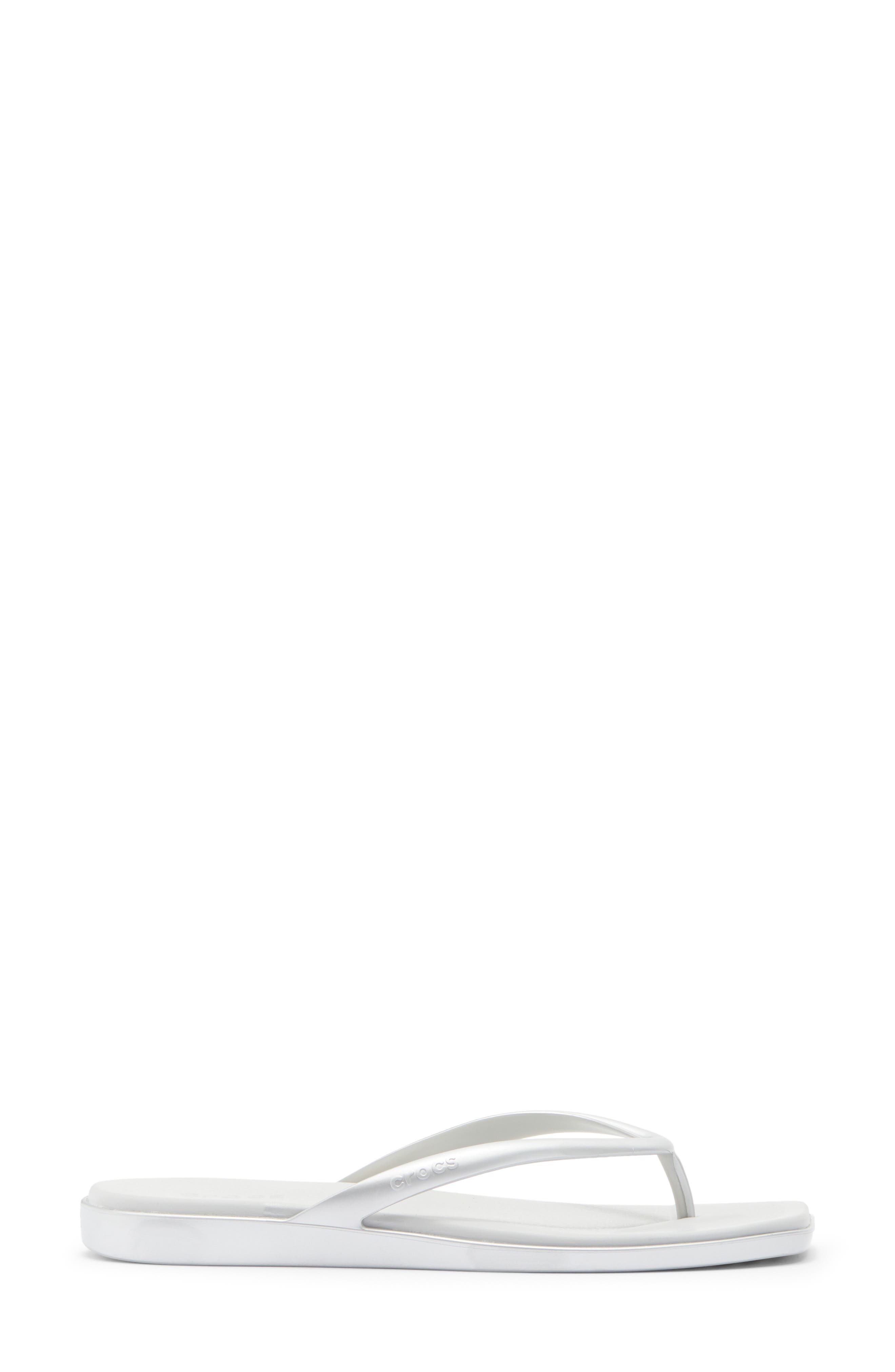 CROCS Miami Thong Flip Flop, Alternate, color, Silver
