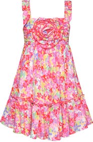 Hannah Banana Kids' Rosette Floral Dress