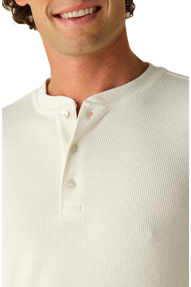 Hudson Organic Cotton Blend Waffle Henley, Alternate, color, SHELL