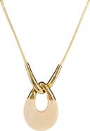 MADISON BEVERLY HILLS Vintage Oval Lucite Pendant Necklace