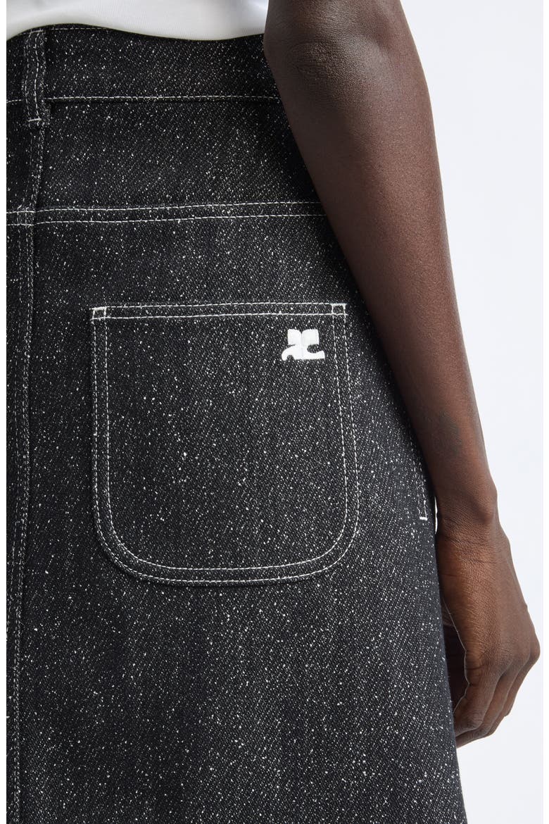 Denim Tweed Pencil Skirt, Alternate, color, BLACK/ HERITAGE WHITE