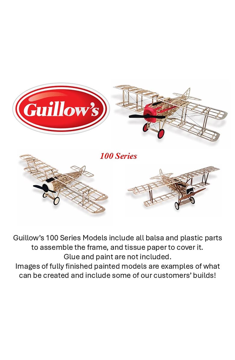 Guillow's 100th Anniversary Series, Sopwith Camel, Diy Airplane Model Kit, Alternate, color, Multicolored