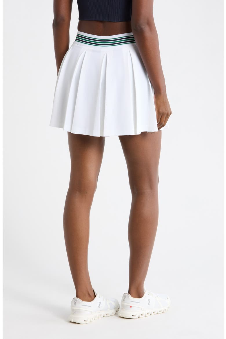 Performance Pleated Piqué Tennis Skort, Alternate, color, WHITE/ SINOPLE