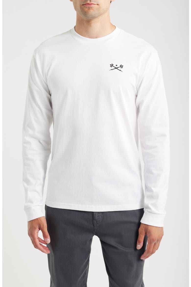 Go-To Embroidered Long Sleeve T-Shirt, Main, color, WHITE