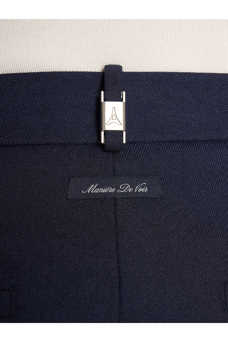 Hubert Slim Fitted Tailored Trousers, Alternate, color, Navy