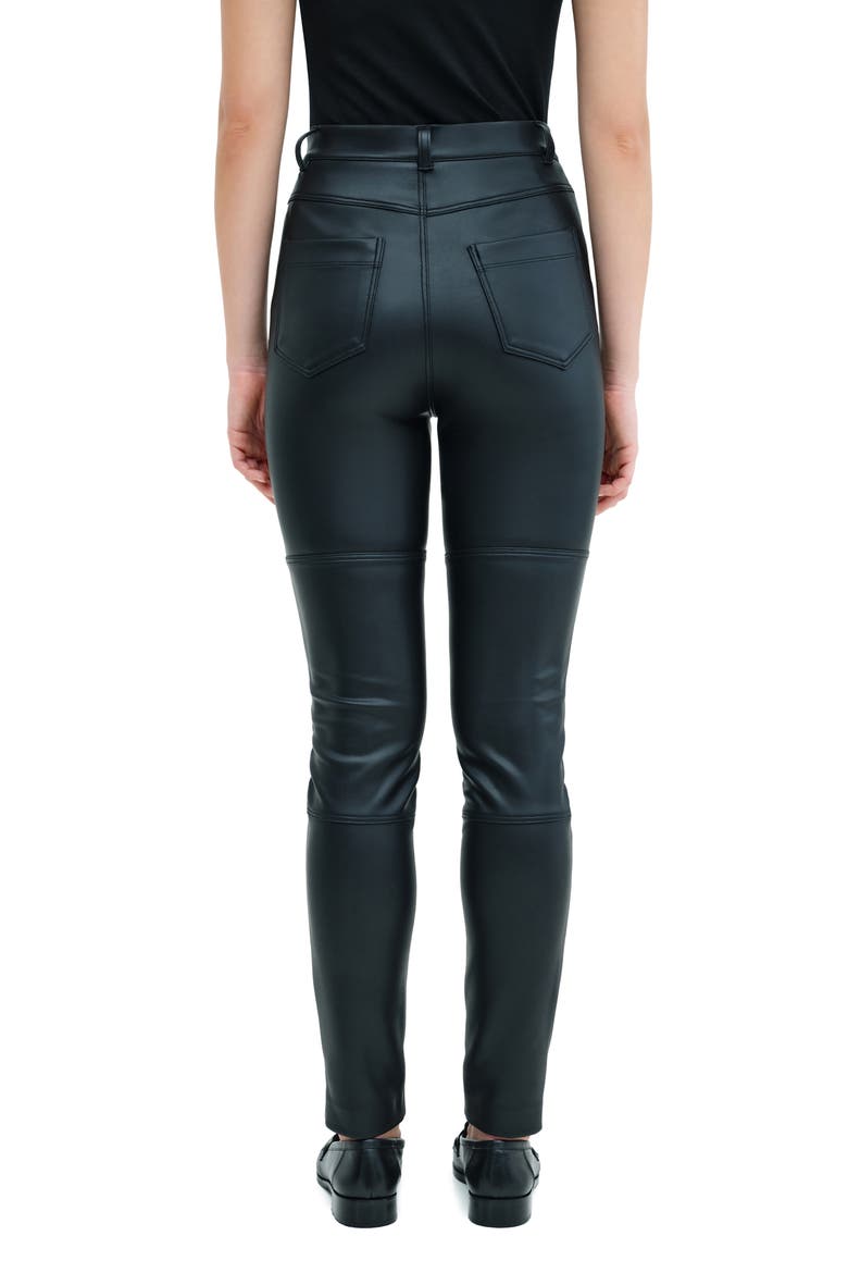 Mei Faux Leather Pants, Alternate, color, BLACK