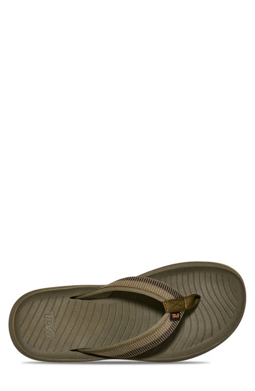 Teva Hurricane Flip Flop In Archive Ladder Dark Olive