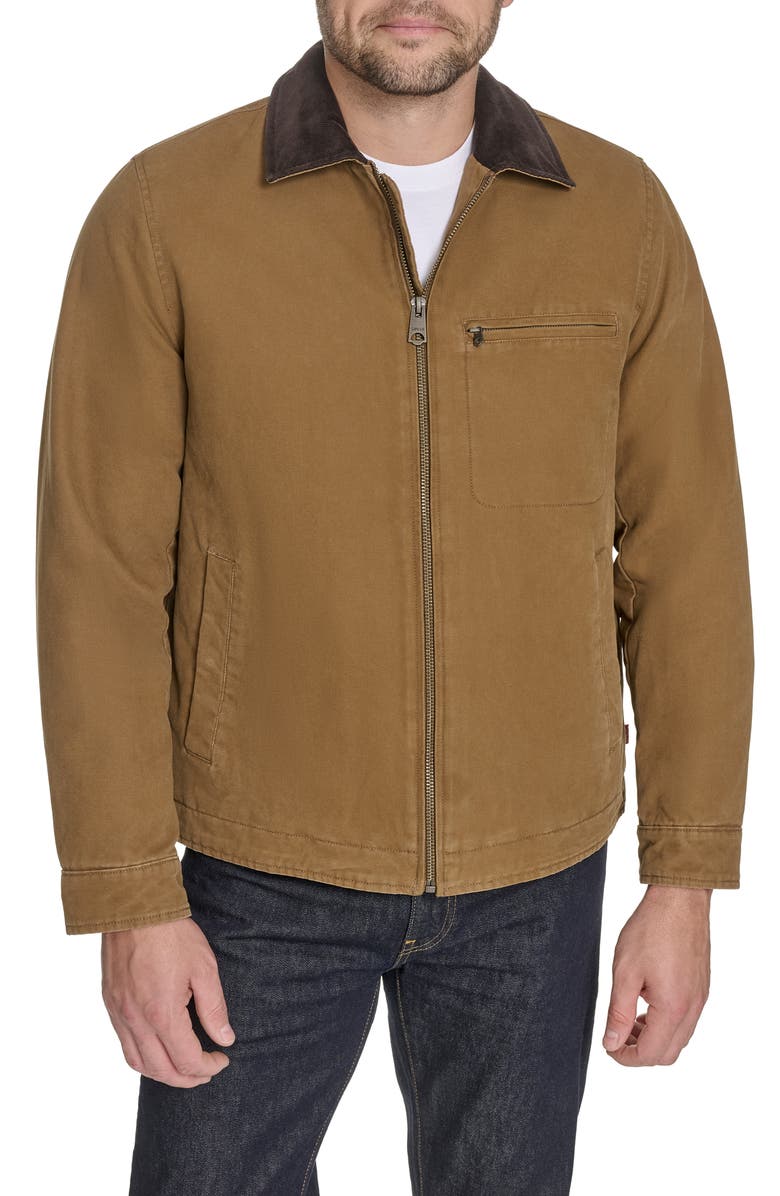 Levi's<sup>®</sup> Canvas Utility Jacket with Quilted Lining, Main, color, Brown