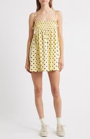 Damson Madder Lilo Polka Dot Organic Cotton Minidress