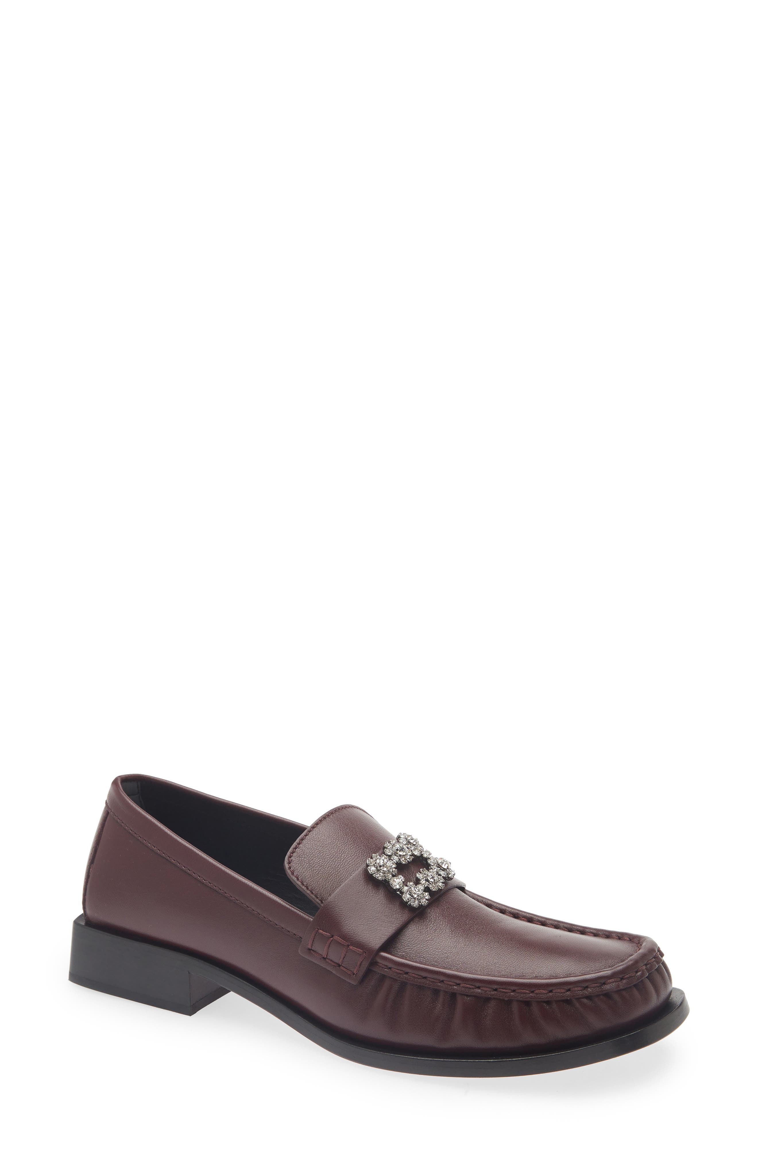 Viv Moc Strass Loafer, Main, color, BORDEAUX SCURO