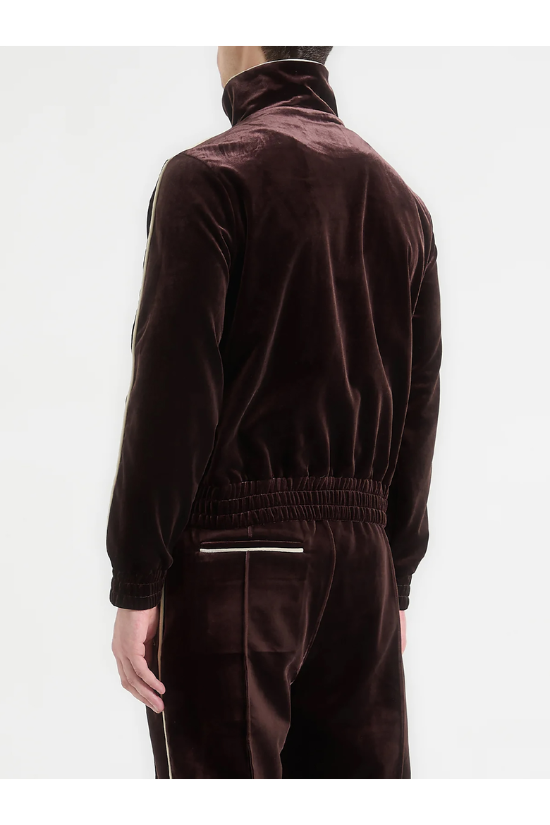 Eiffel Velour Track Jacket, Alternate, color, Brown