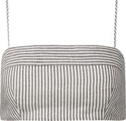 Onia Air Linen Foldover Cropped Top