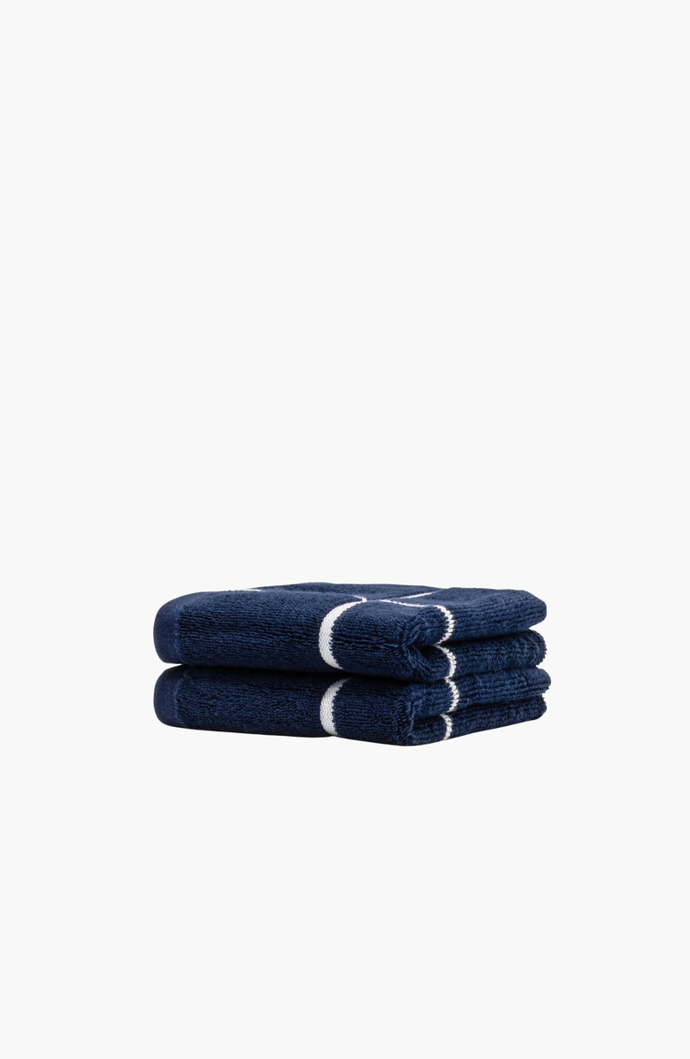 Italic Miramar 2-Piece Washcloth Set, Alternate, color, Navy & White