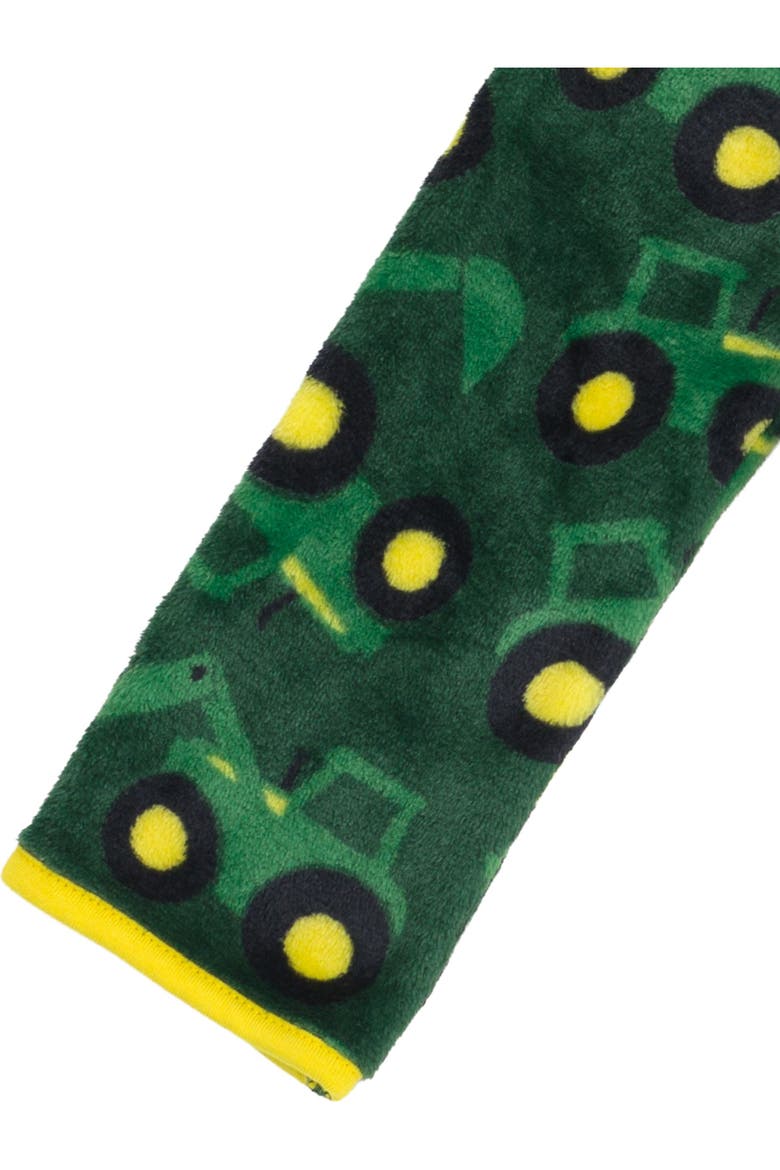 Fleece Quarter-Zip Sweatshirt, Alternate, color, Dark Green Yellow