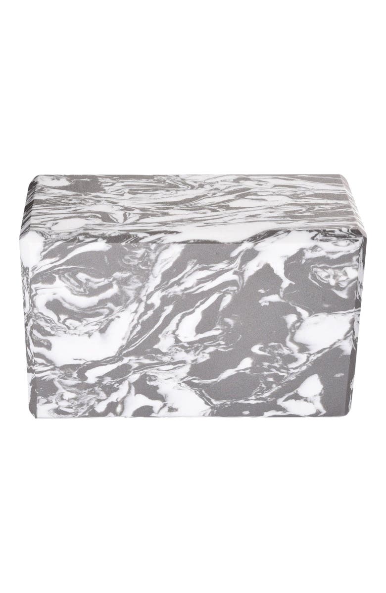 Hugger Mugger 4 in. Marbled Foam Yoga Block, Alternate, color, Storm