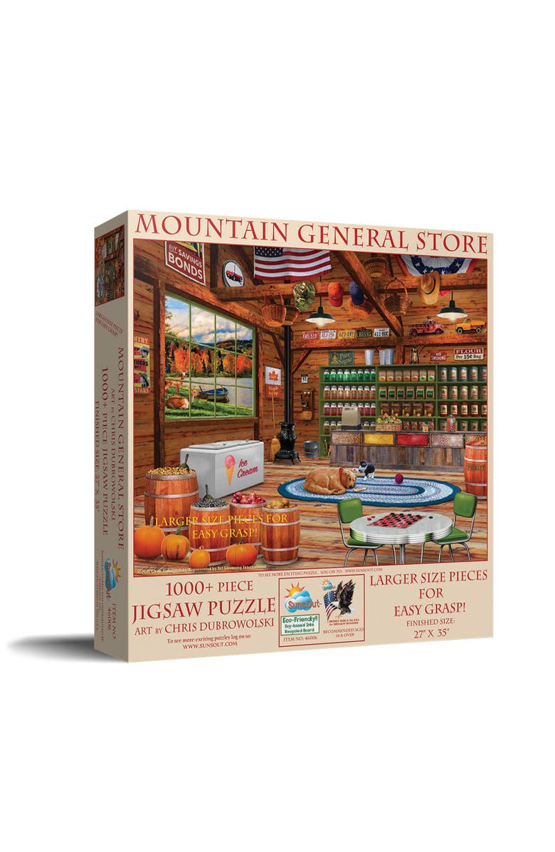 Sunsout Mountain General Store 1000 piece Jigsaw Puzzle for Adults Large Pieces, Main, color, Multicolor