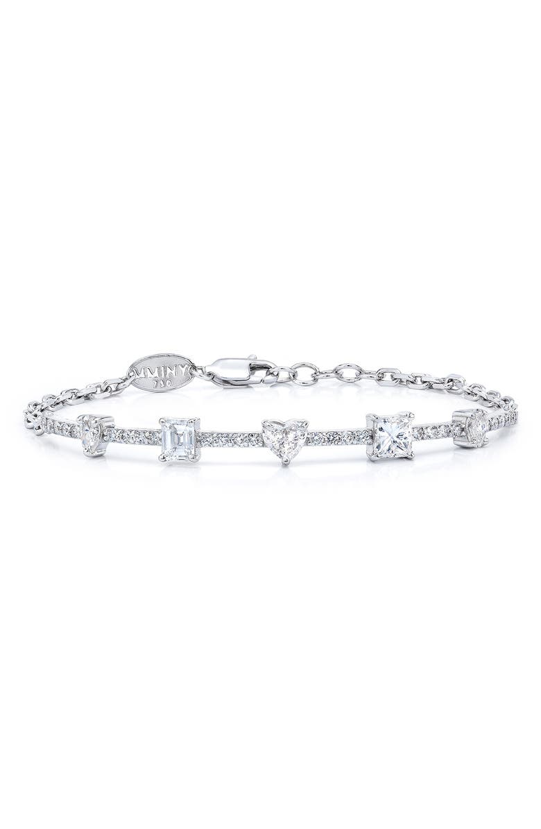 Mindi Mond Fancy Cut Diamond Bracelet, Main, color, 18K Wg