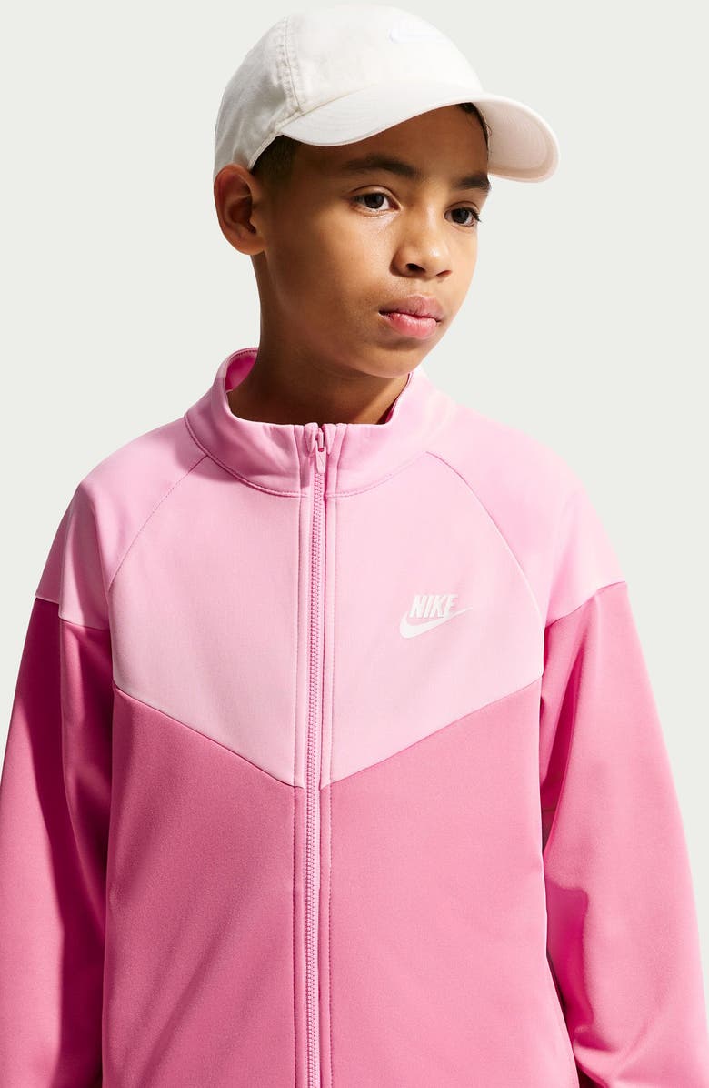 Nike Kids' Sportswear Dri-FIT Track Jacket & Pants Set, Alternate, color, Peony/ Medium Soft Pink/ White