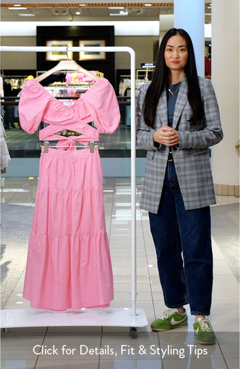 Pippa Linen Blend Crop Top & Skirt Set, sales video thumbnail