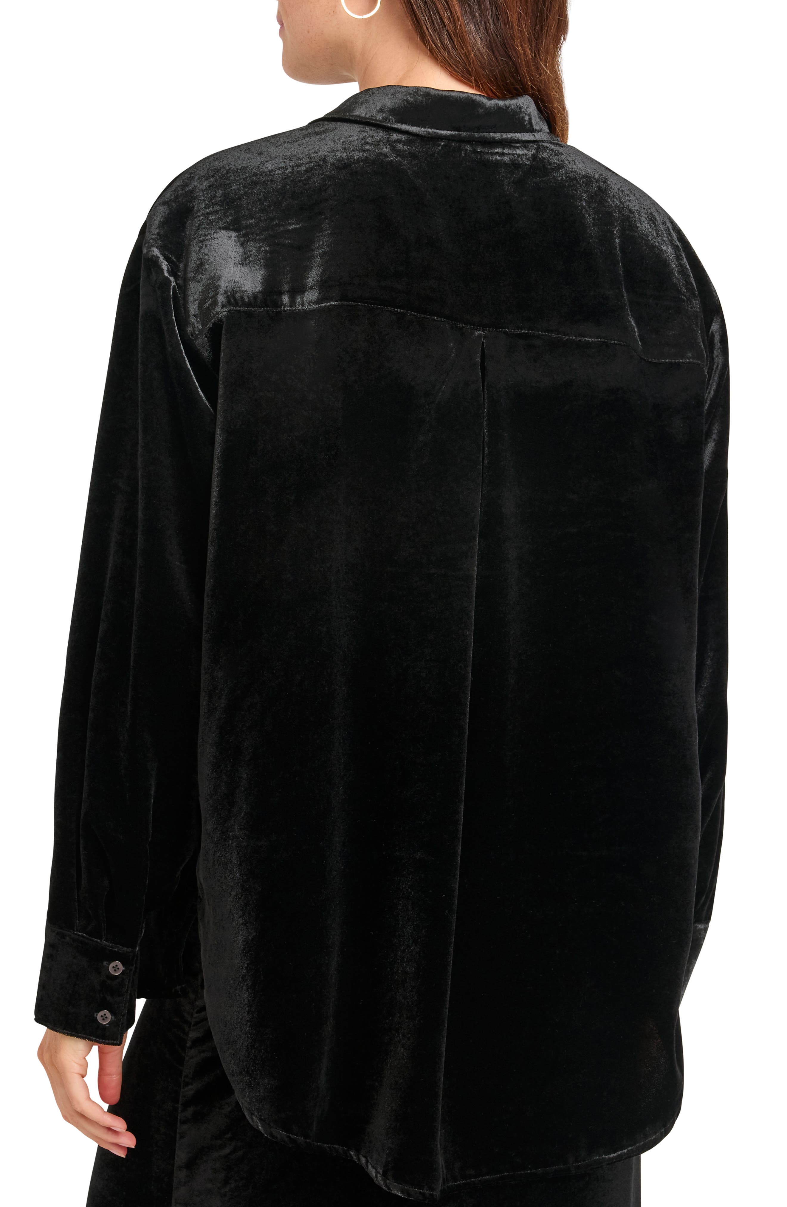 Velvet Button-Up Shirt - image 2