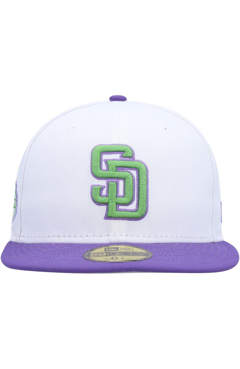 New Era Men's New Era White San Diego Padres 50th Anniversary Side Patch 59FIFTY Fitted Hat, Alternate, color, White
