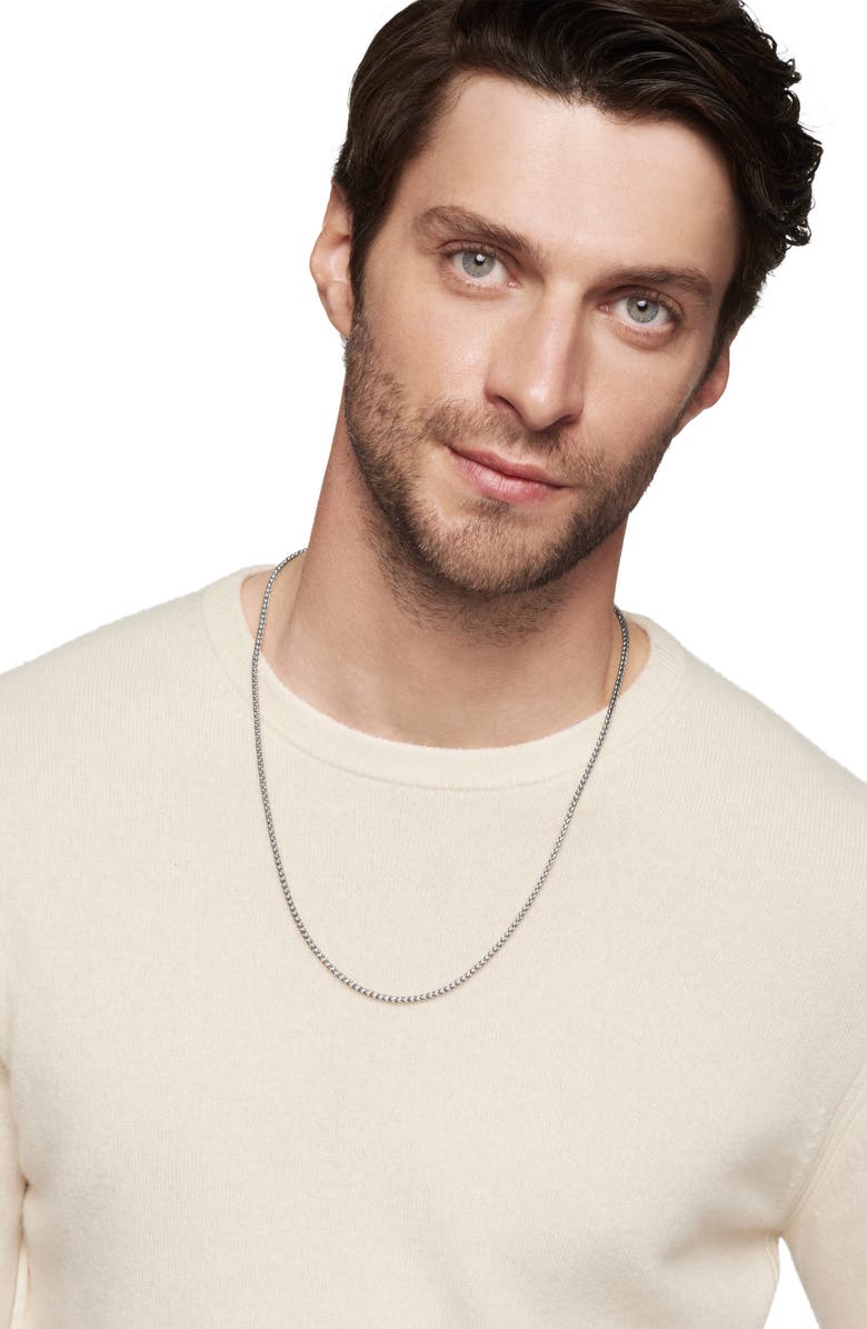 David Yurman Men's Wheat Chain Necklace in 18K Yellow Gold or Sterling Silver, 2.5mm, Alternate, color,